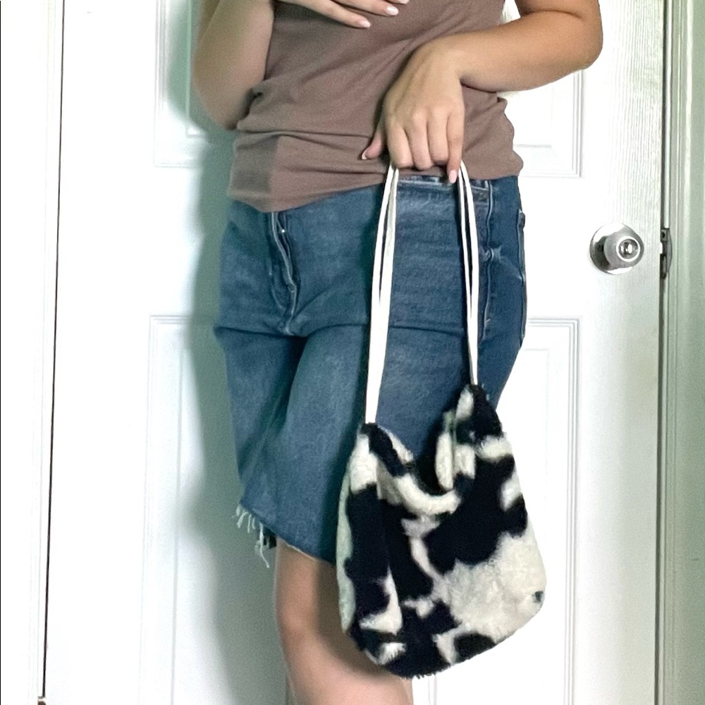 cow print mini bag